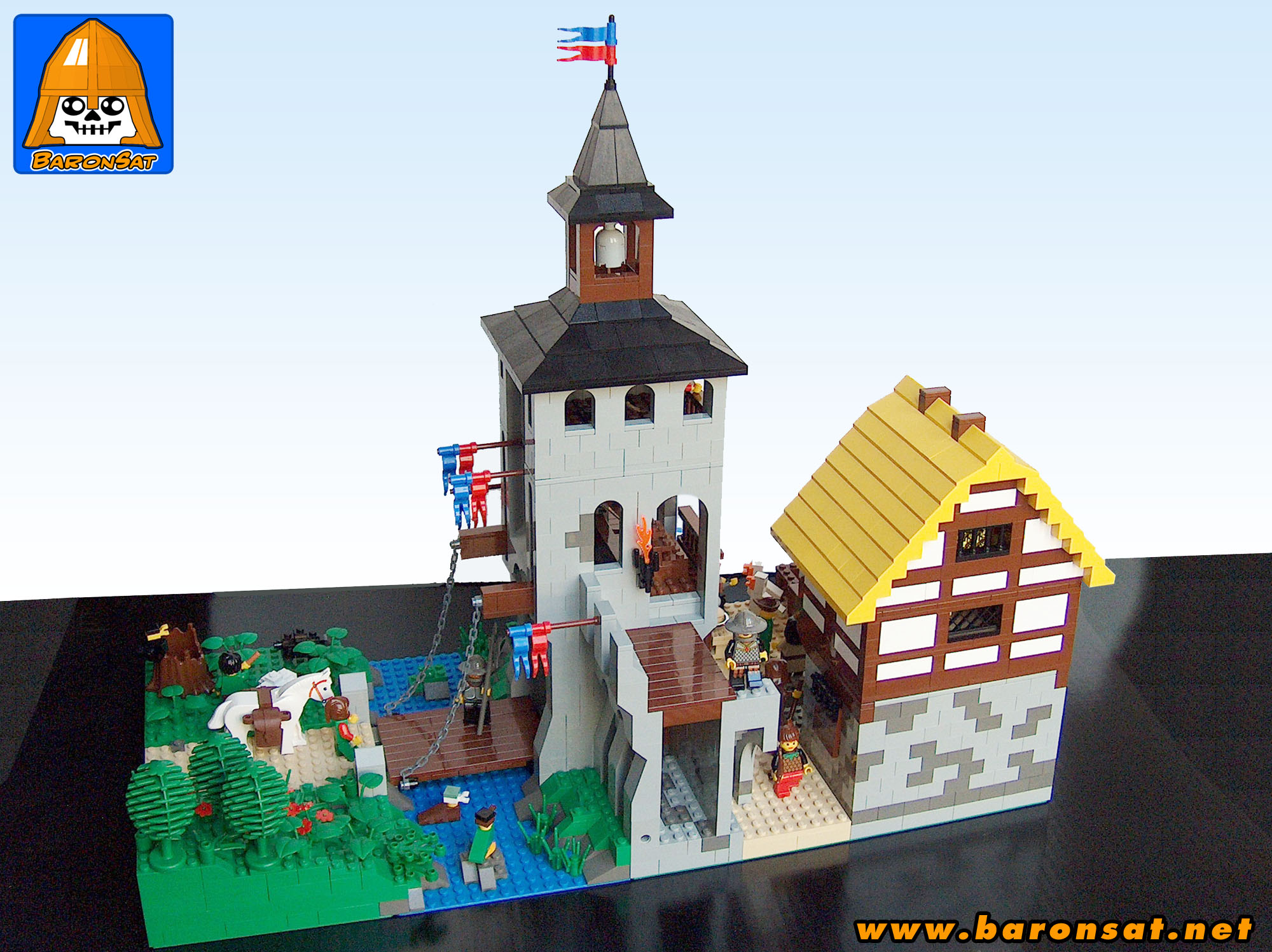 LEGO MOC CASTLE CITY WALLS CUSTOM MODEL MEDIEVAL